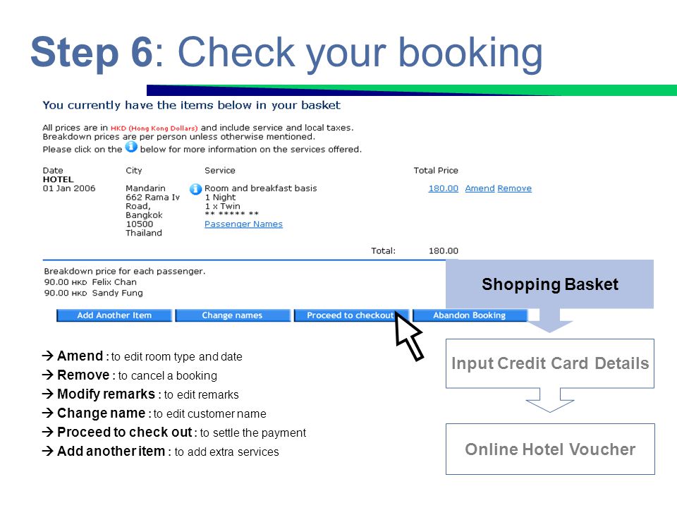 Step 6: Check your booking