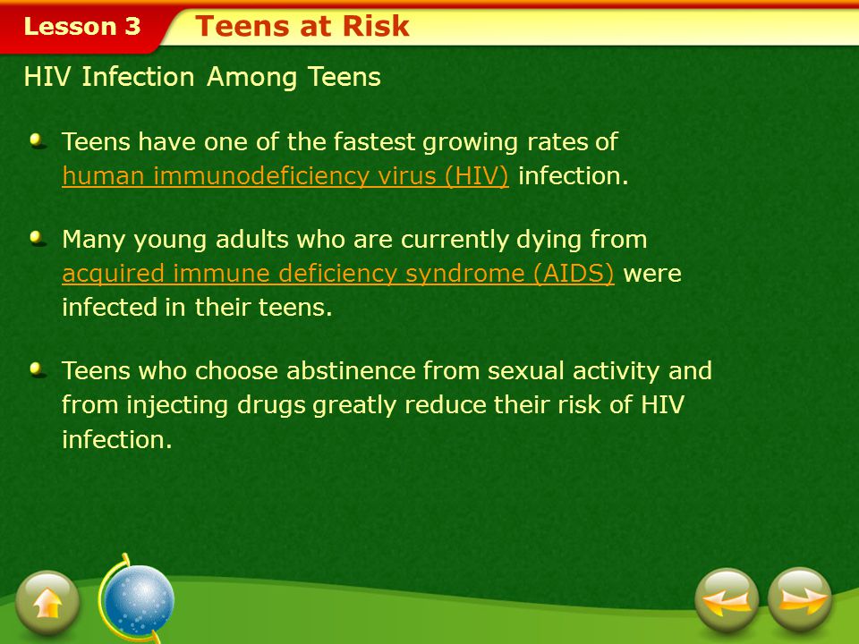 Teens at Risk HIV Infection Among Teens