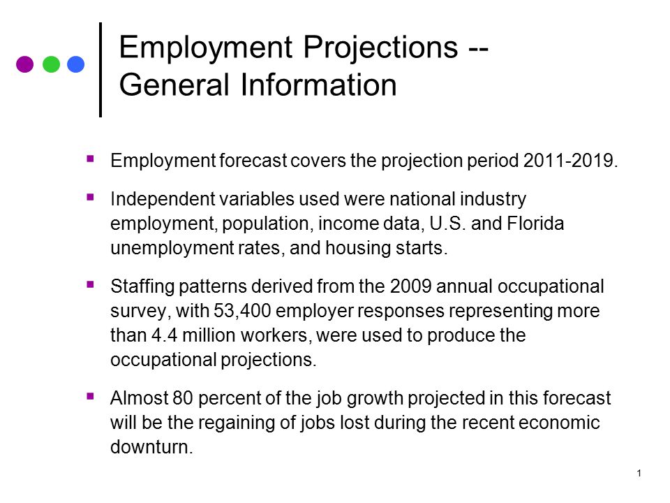 Employment Projections -- Issues and Considerations