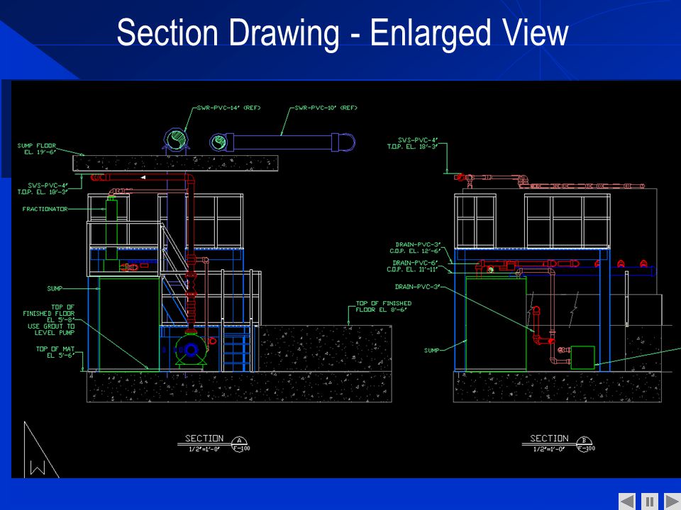Section Drawing - Enlarged View