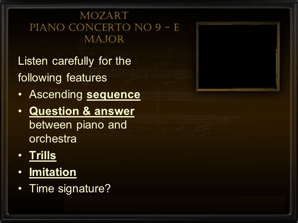 Mozart Piano Concerto No 9 - E major