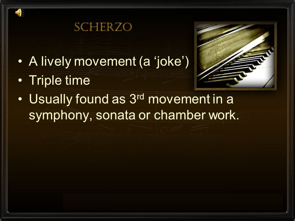 A lively movement (a ‘joke’) Triple time