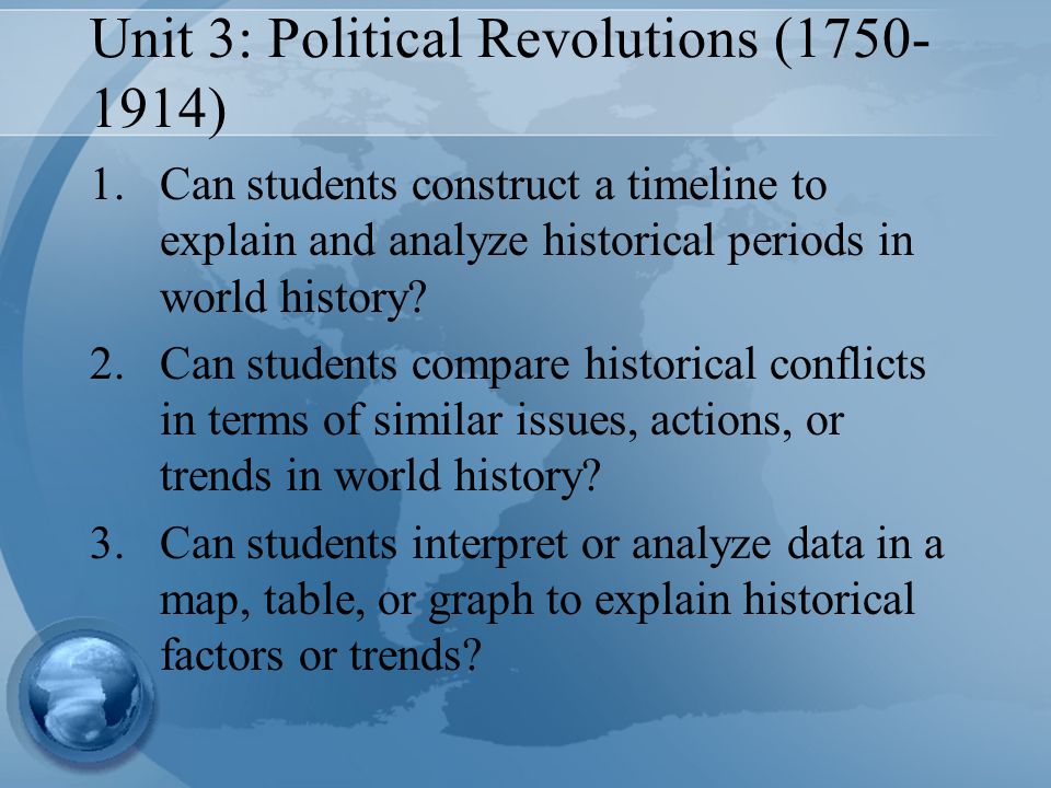 Unit 3: Political Revolutions ( )