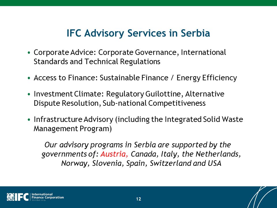 IFC Advisory Services in Serbia
