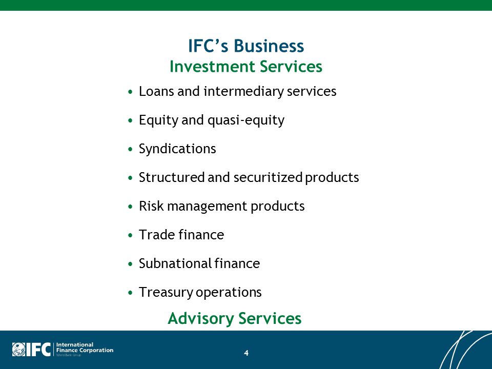 IFC’s Business Investment Services
