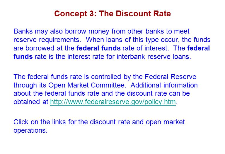 Concept 3: The Discount Rate