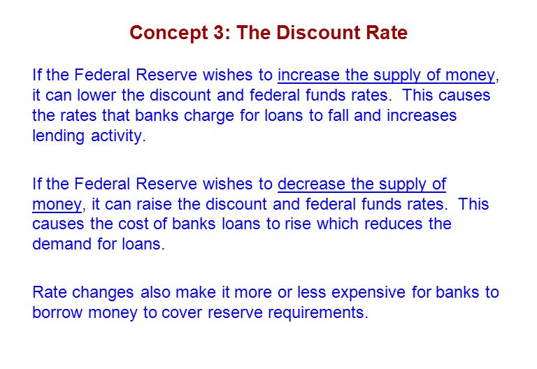 Concept 3: The Discount Rate