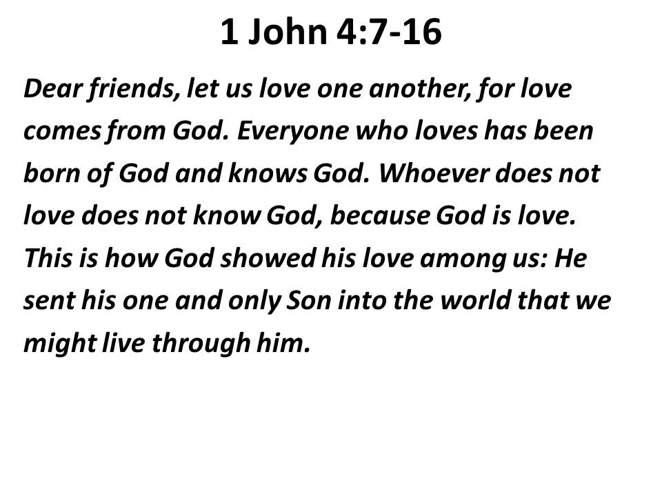 1 John 4:7-16