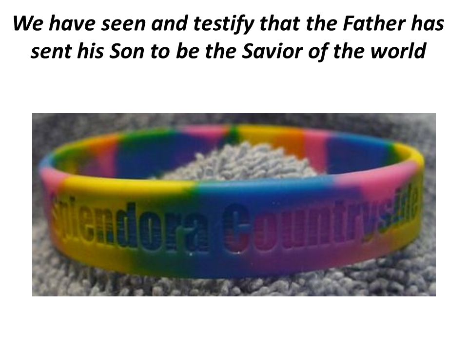 We have seen and testify that the Father has sent his Son to be the Savior of the world