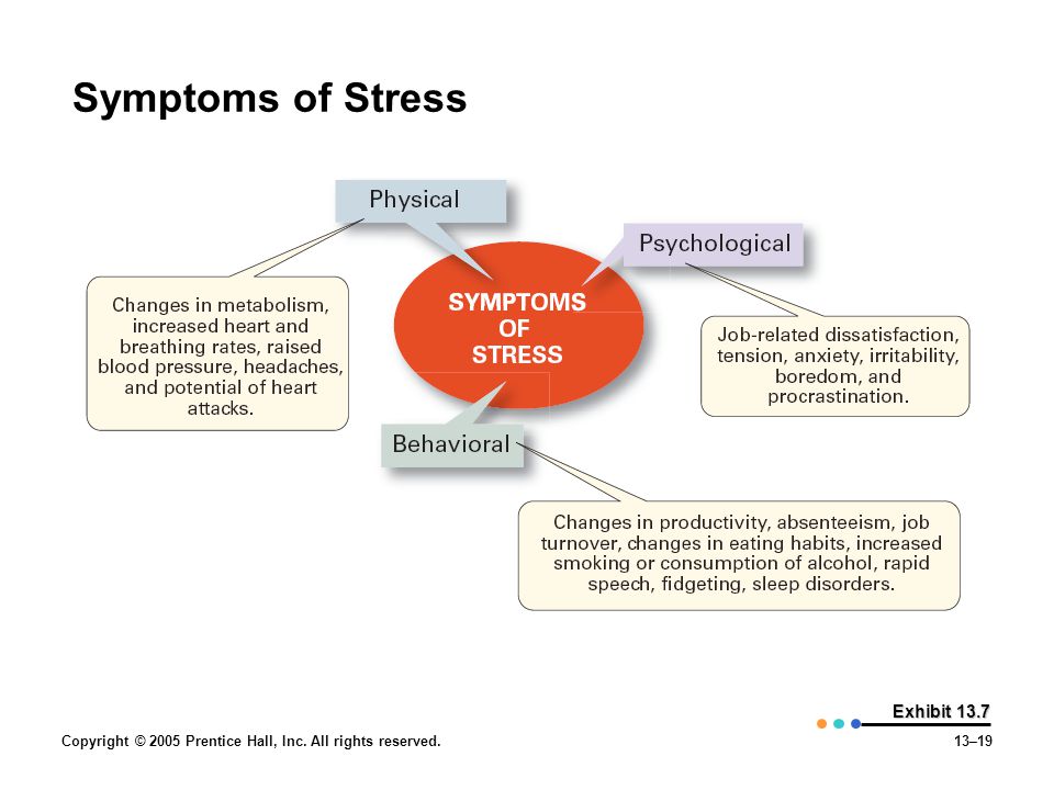 Symptoms of Stress Exhibit 13.7