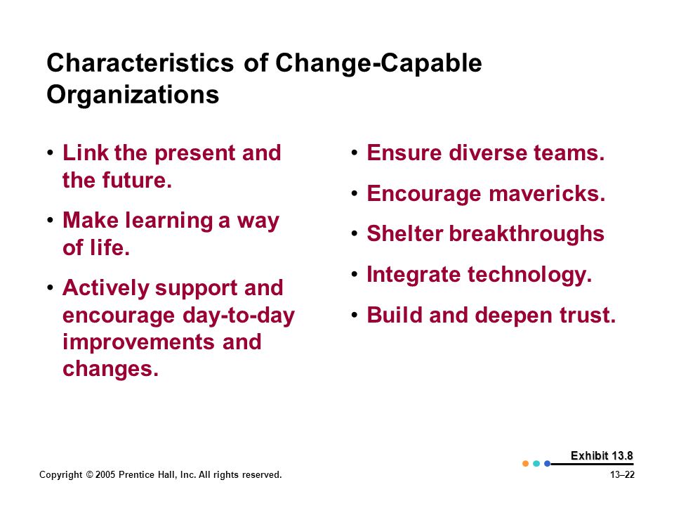 Characteristics of Change-Capable Organizations