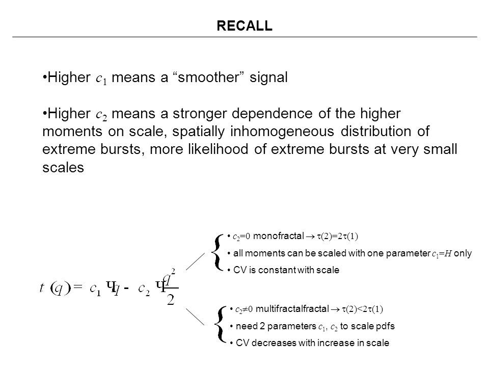 Higher c1 means a smoother signal