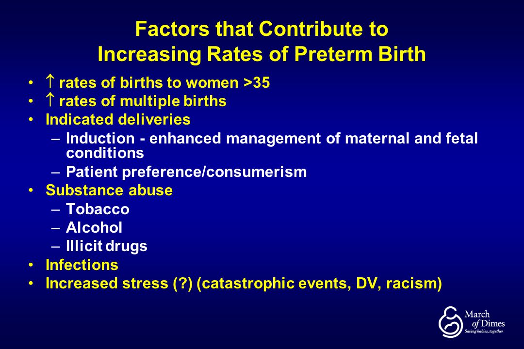 Factors that Contribute to Increasing Rates of Preterm Birth