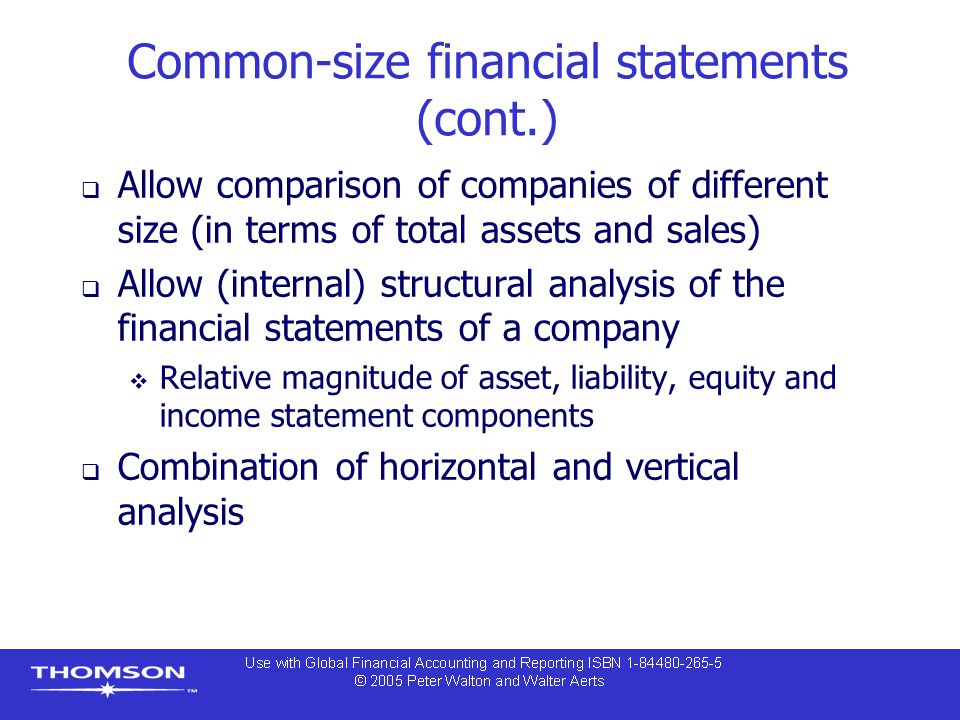 Common-size financial statements (cont.)