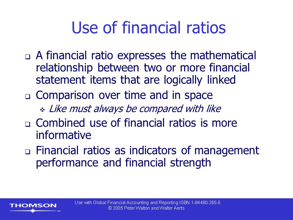 Use of financial ratios