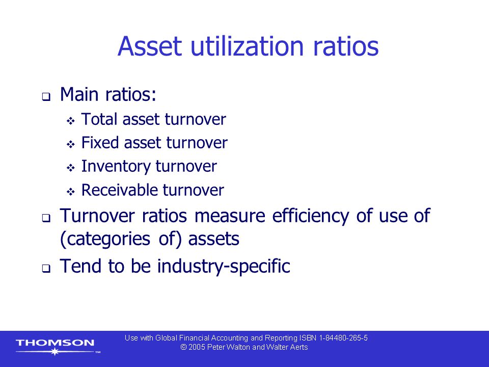 Asset utilization ratios