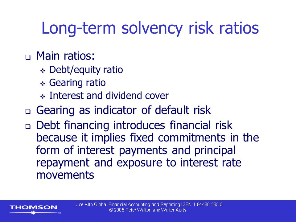 Long-term solvency risk ratios