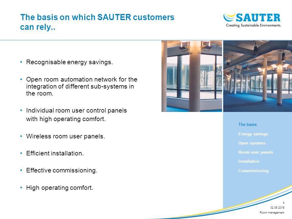 The basis on which SAUTER customers can rely..