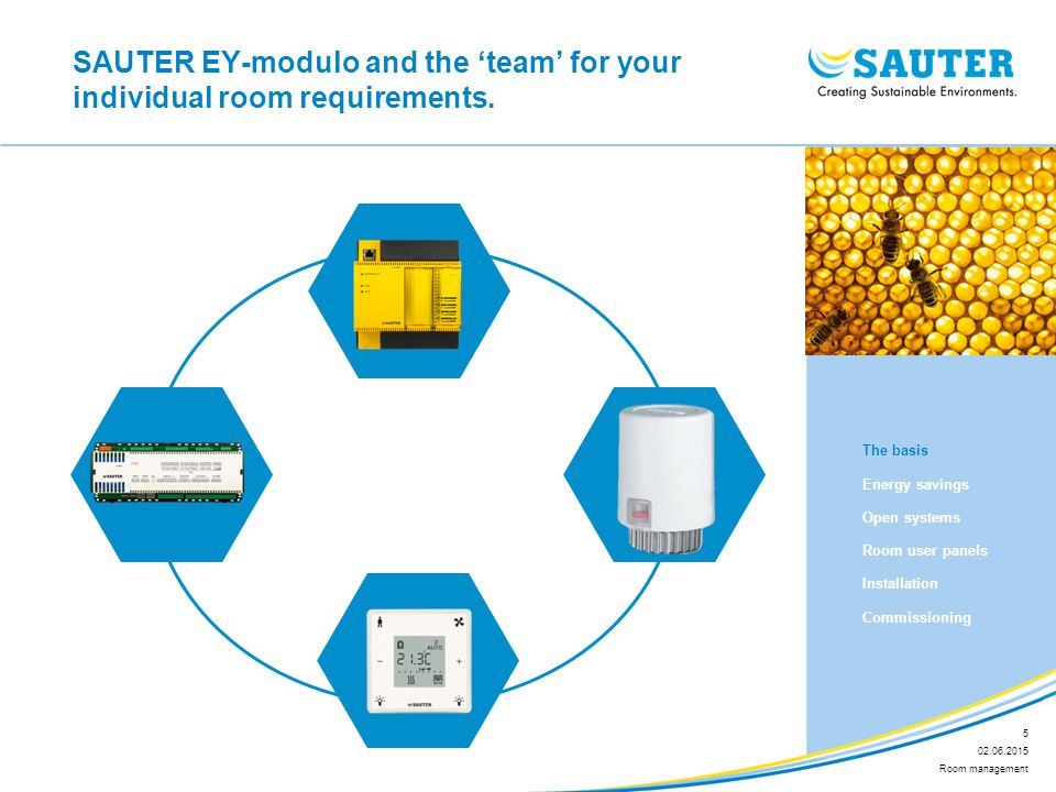 SAUTER EY-modulo and the ‘team’ for your individual room requirements.
