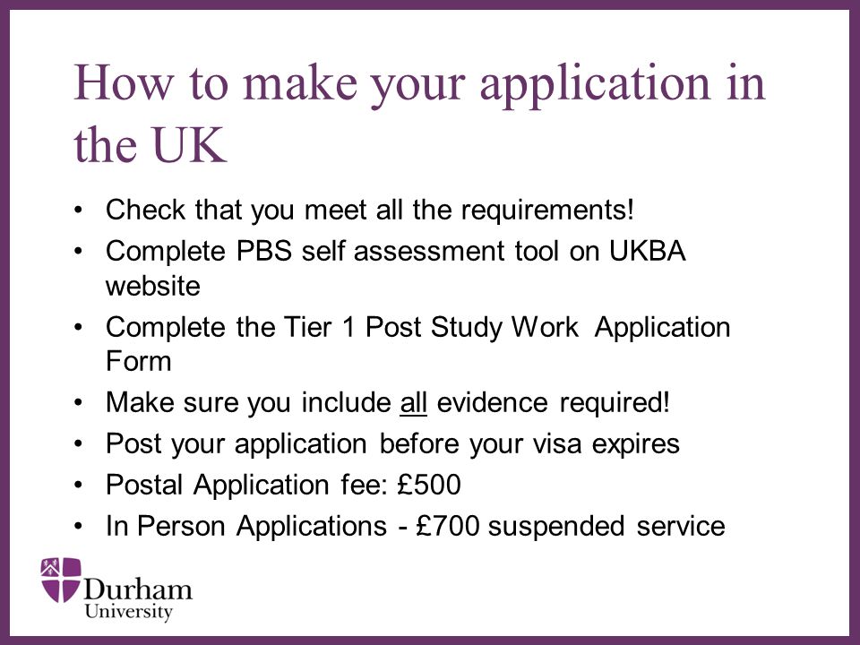 How to make your application in the UK