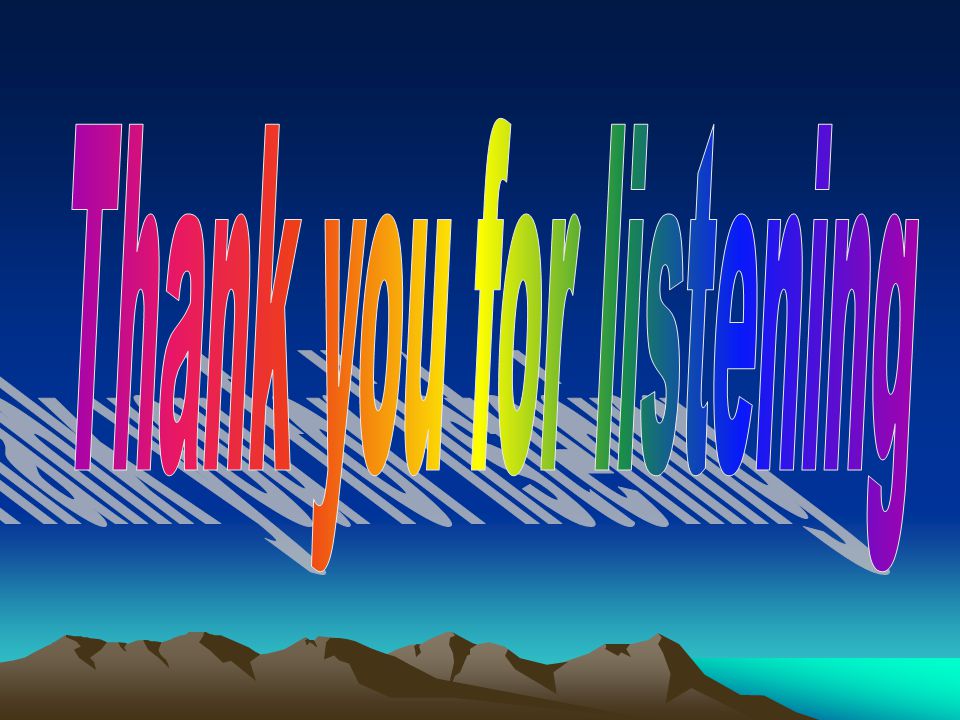 Thank you for listening