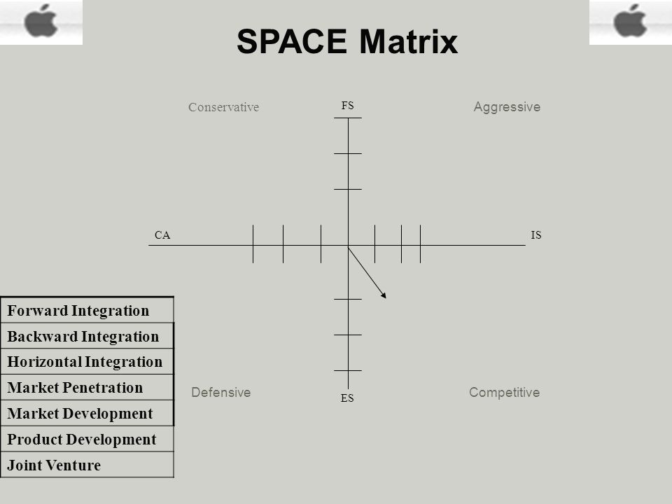 SPACE Matrix SPACE Matrix Forward Integration Backward Integration