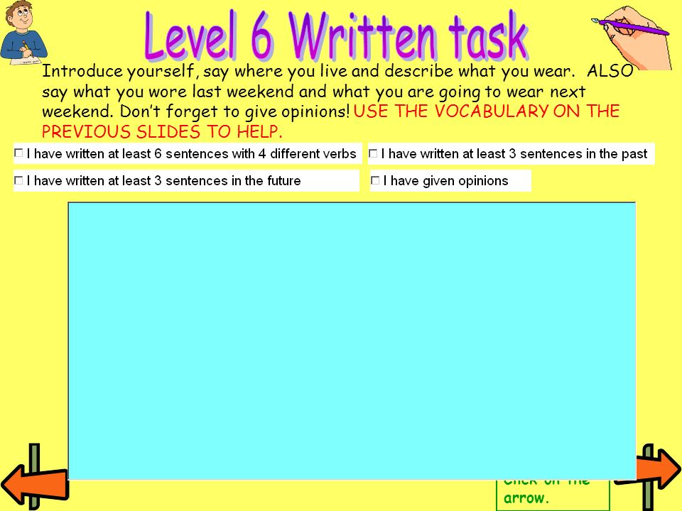 Level 6 Written task