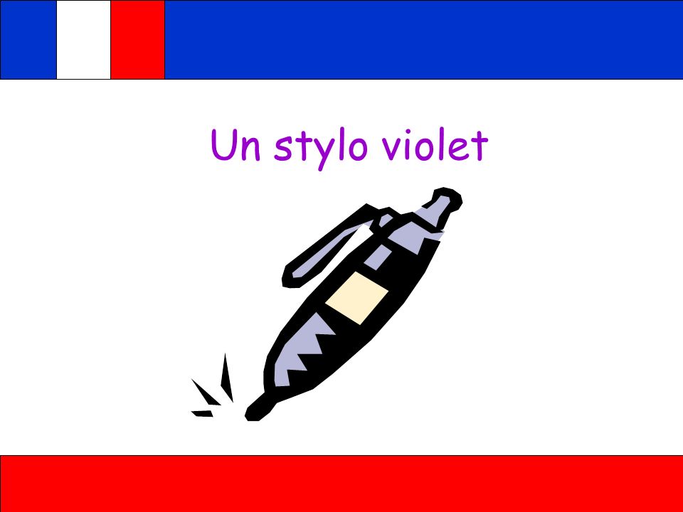 Un stylo violet