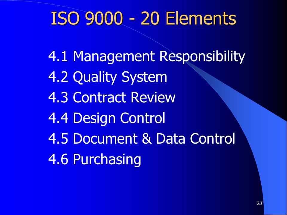 ISO Elements 4.1 Management Responsibility