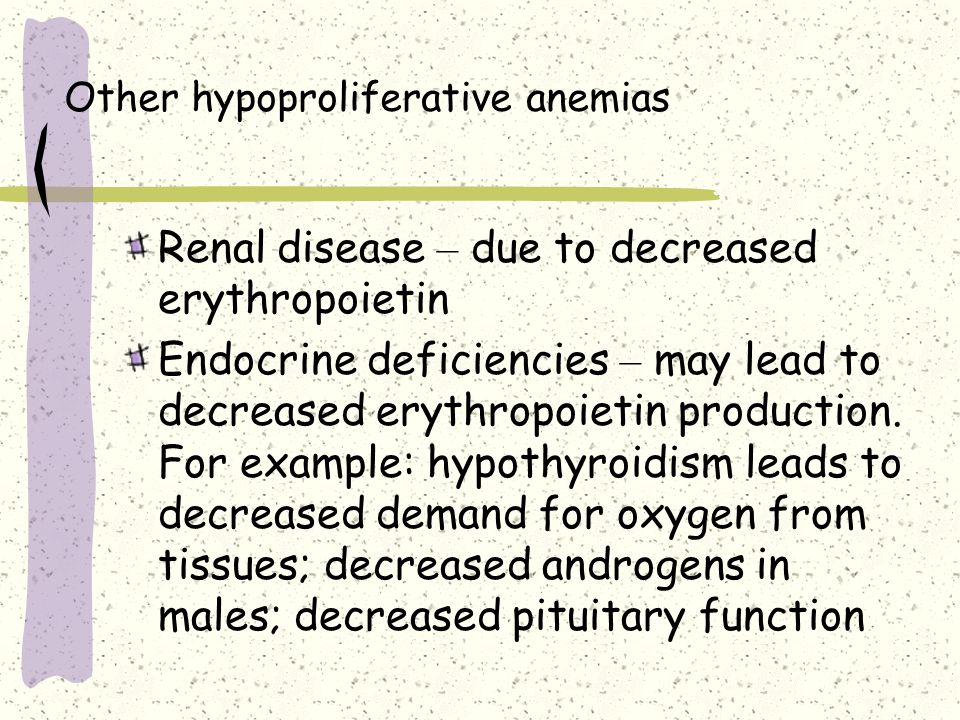Other hypoproliferative anemias