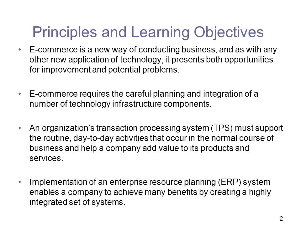 Principles and Learning Objectives
