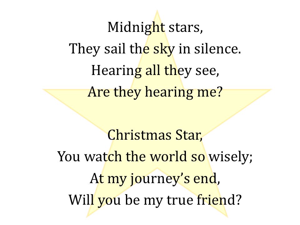 Midnight stars, They sail the sky in silence