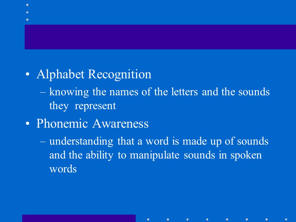 Alphabet Recognition Phonemic Awareness
