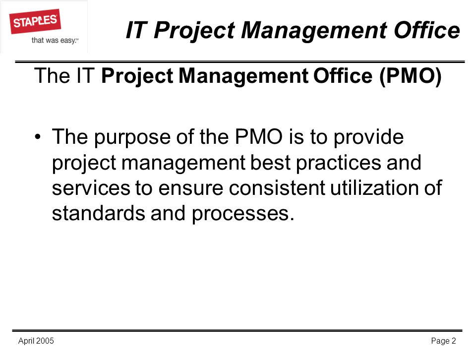 IT Project Management Office