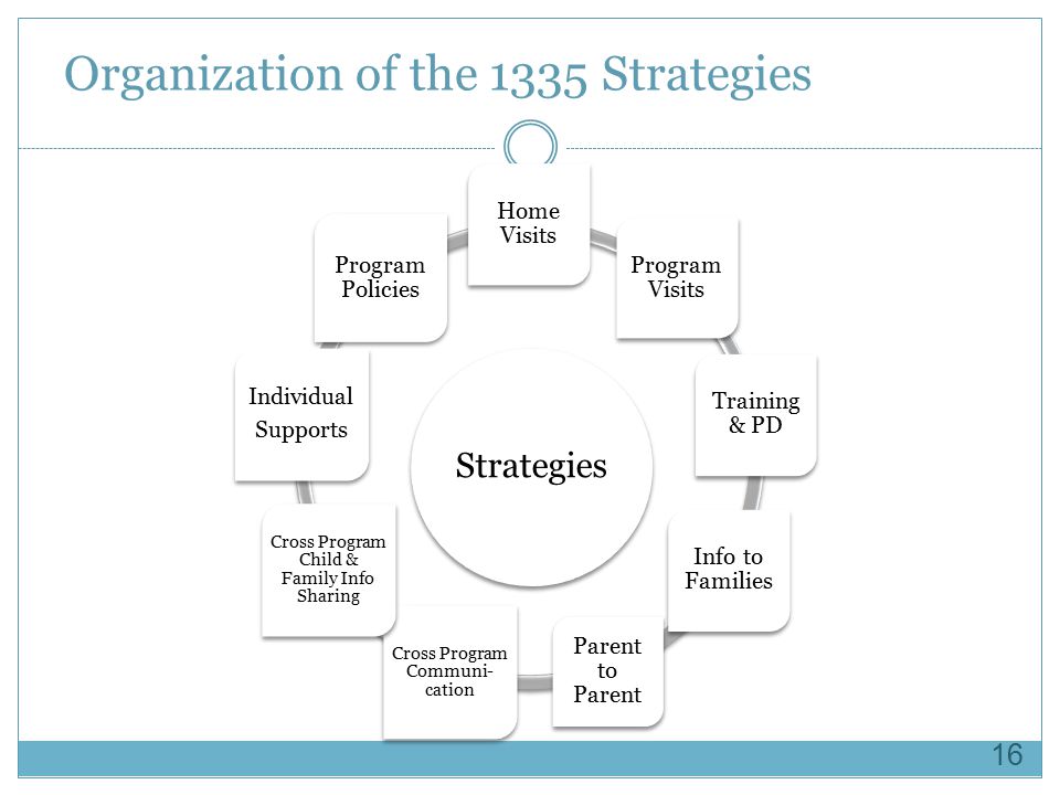 Organization of the 1335 Strategies