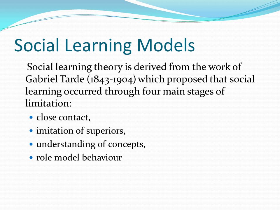 Social Learning Models