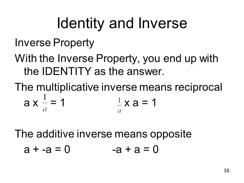 Identity and Inverse Inverse Property