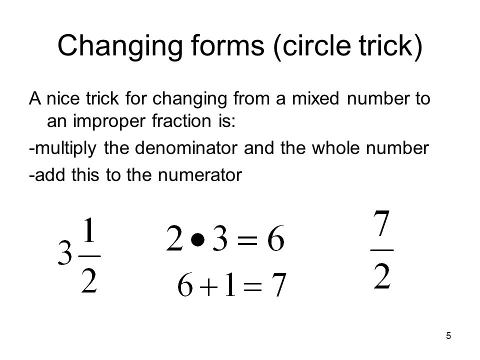 Changing forms (circle trick)