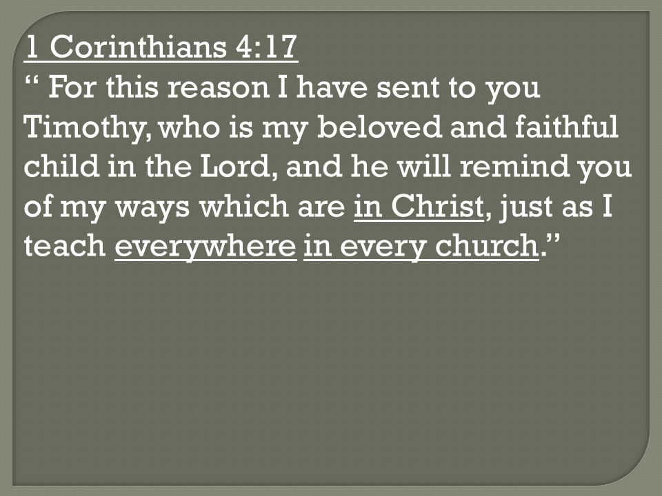 1 Corinthians 4:17