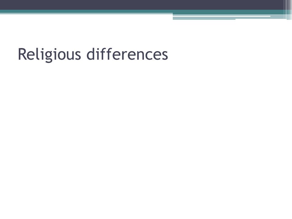Religious differences