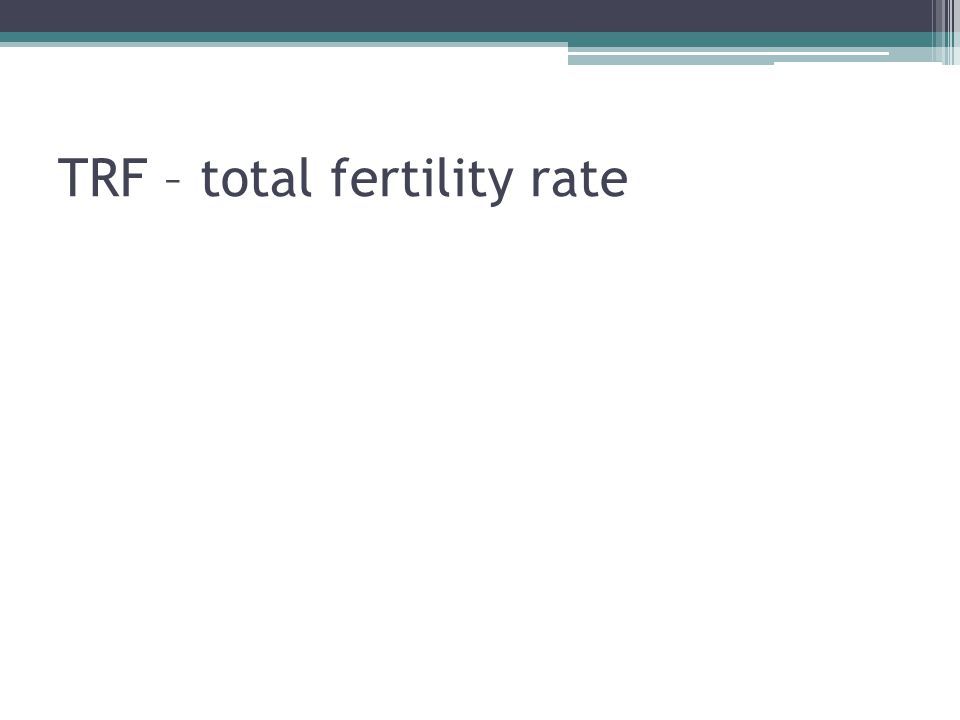 TRF – total fertility rate