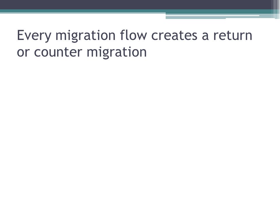 Every migration flow creates a return or counter migration