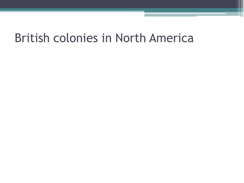 British colonies in North America
