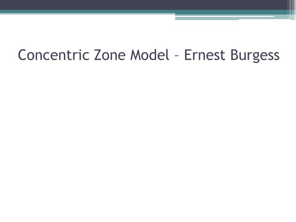 Concentric Zone Model – Ernest Burgess
