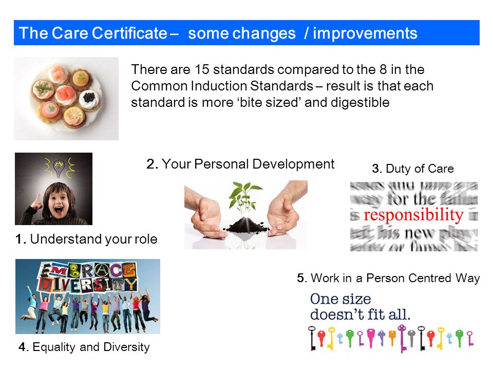 The Care Certificate – some changes / improvements
