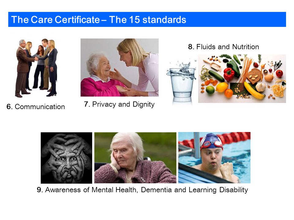 The Care Certificate – The 15 standards