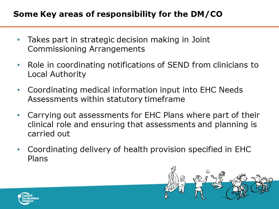 Some Key areas of responsibility for the DM/CO