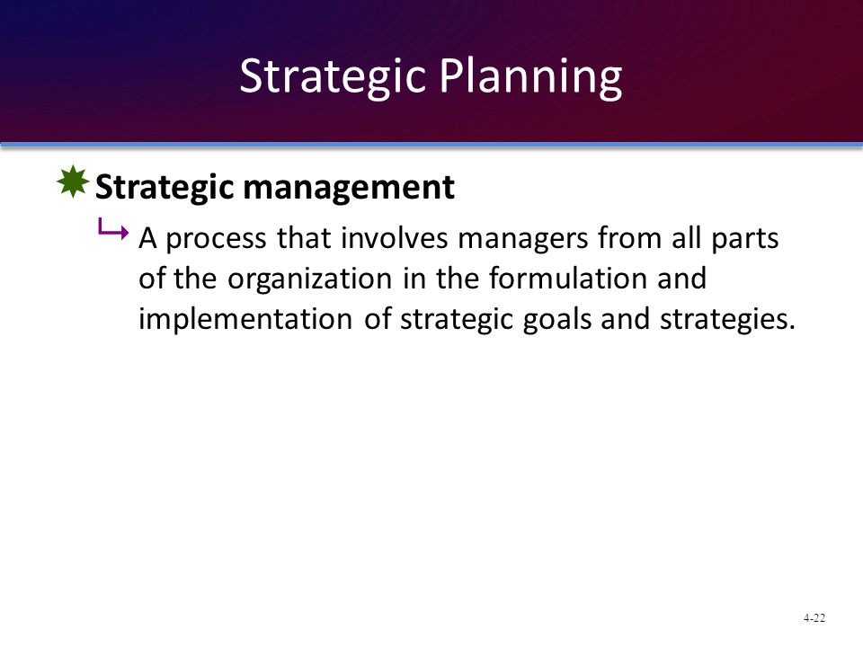 Strategic Planning Strategic management