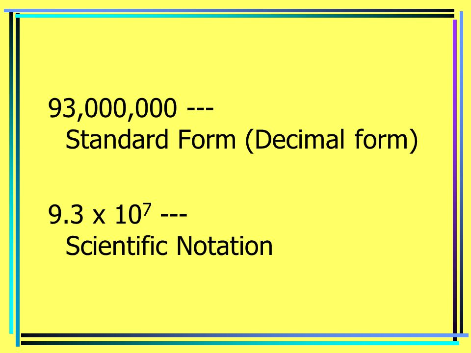 93,000, Standard Form (Decimal form)