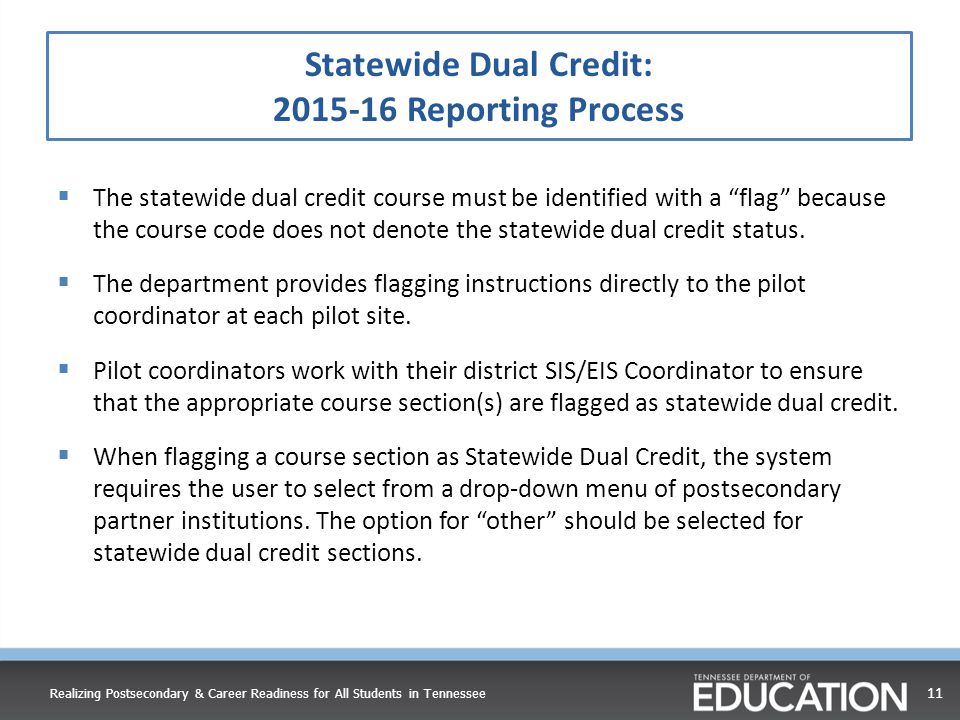 Statewide Dual Credit:
